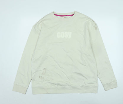 Womens UK Size 14 Marks and Spencer Ivory Pullover Sweatshirt