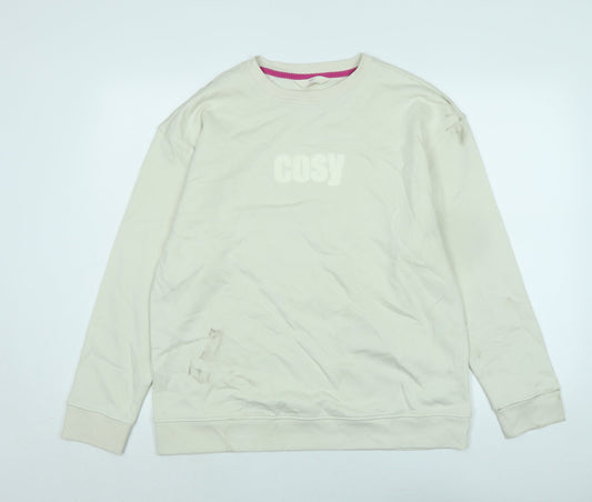 Womens UK Size 14 Marks and Spencer Ivory Pullover Sweatshirt