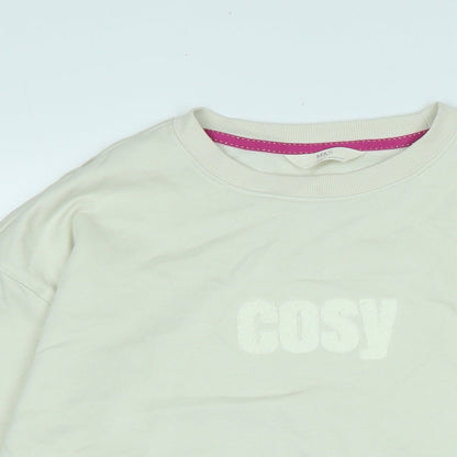 Womens UK Size 14 Marks and Spencer Ivory Pullover Sweatshirt