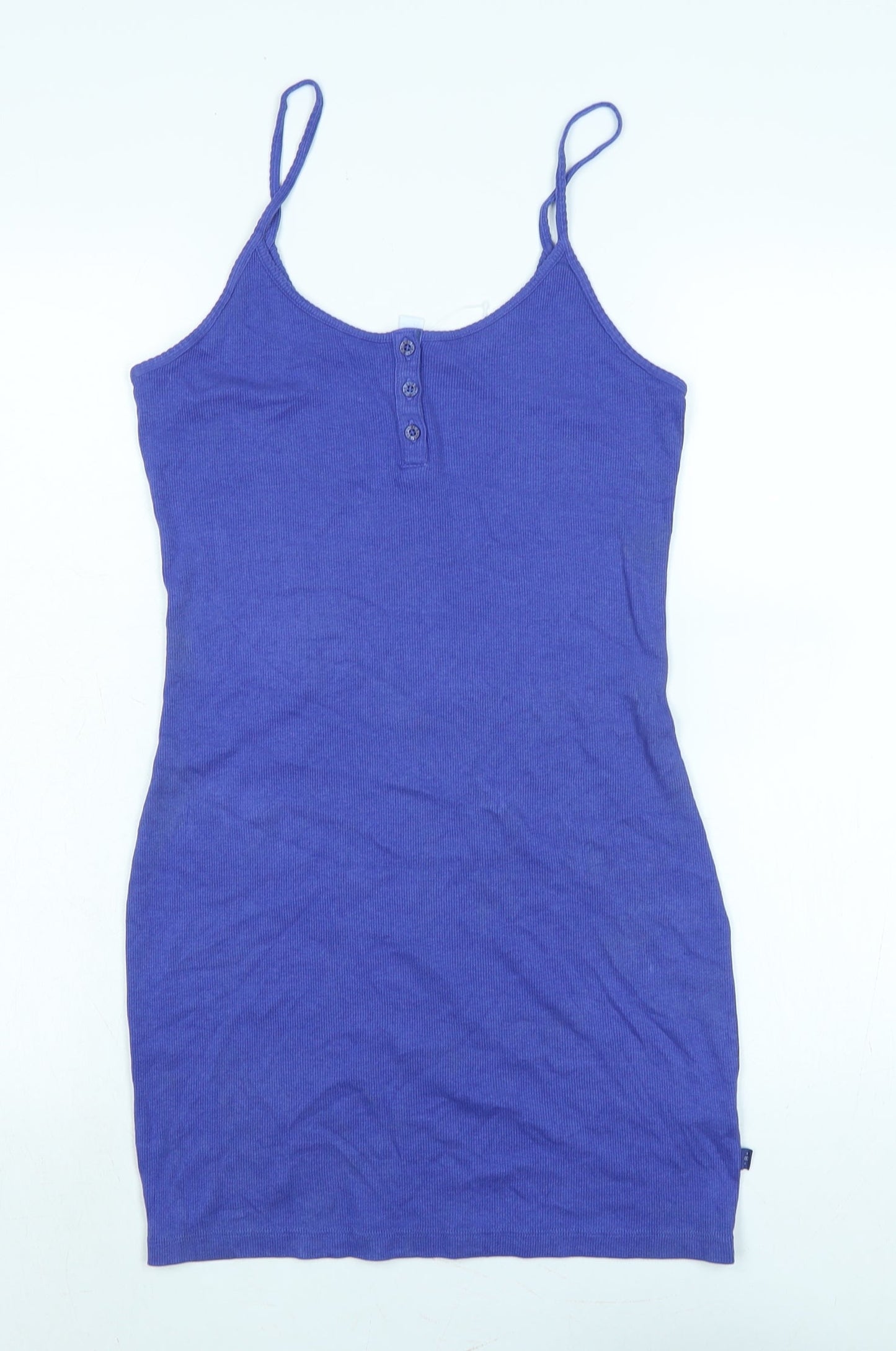 B Boutique Womens Purple Cotton Mini Size S Scoop Neck