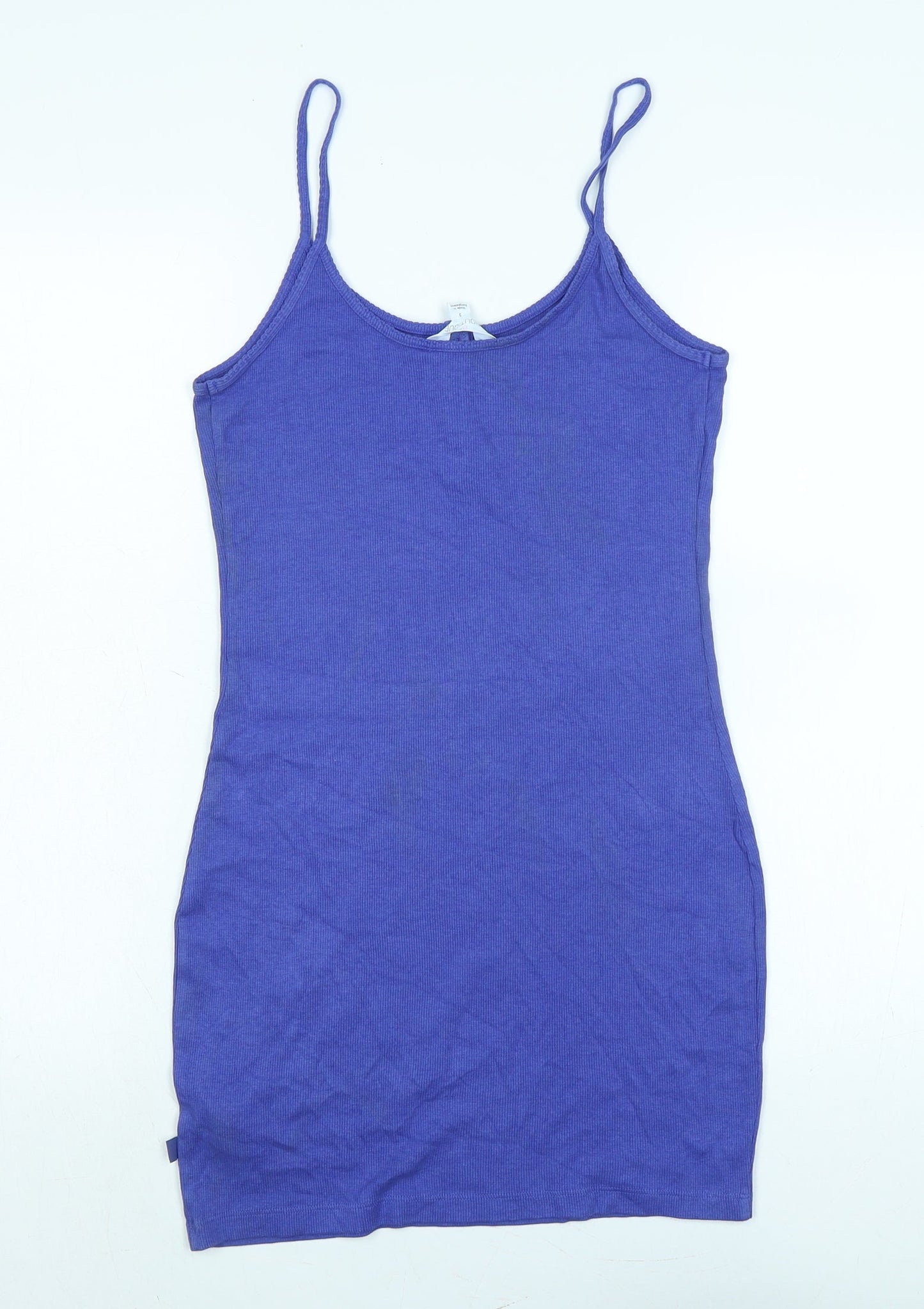 B Boutique Womens Purple Cotton Mini Size S Scoop Neck
