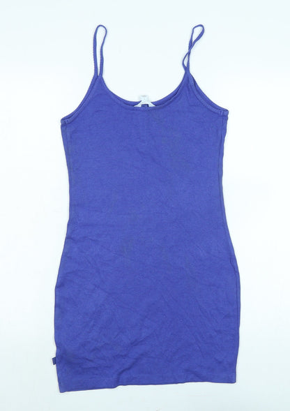 B Boutique Womens Purple Cotton Mini Size S Scoop Neck