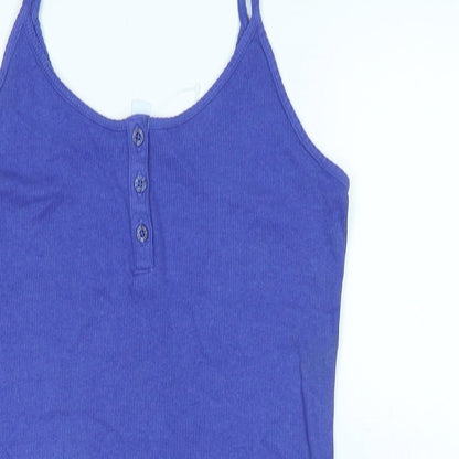 B Boutique Womens Purple Cotton Mini Size S Scoop Neck