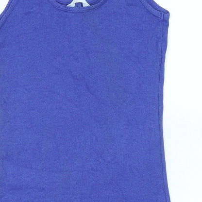 B Boutique Womens Purple Cotton Mini Size S Scoop Neck