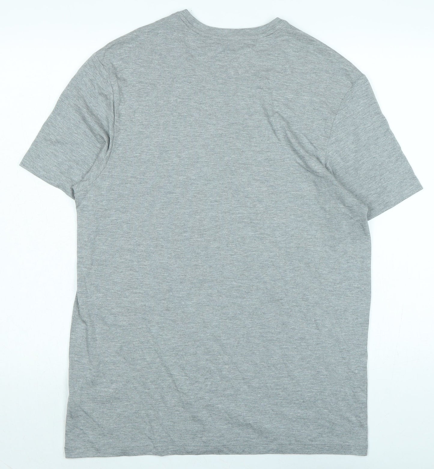 Autograph Womens Grey Cotton Basic T-Shirt Size L Crew Neck