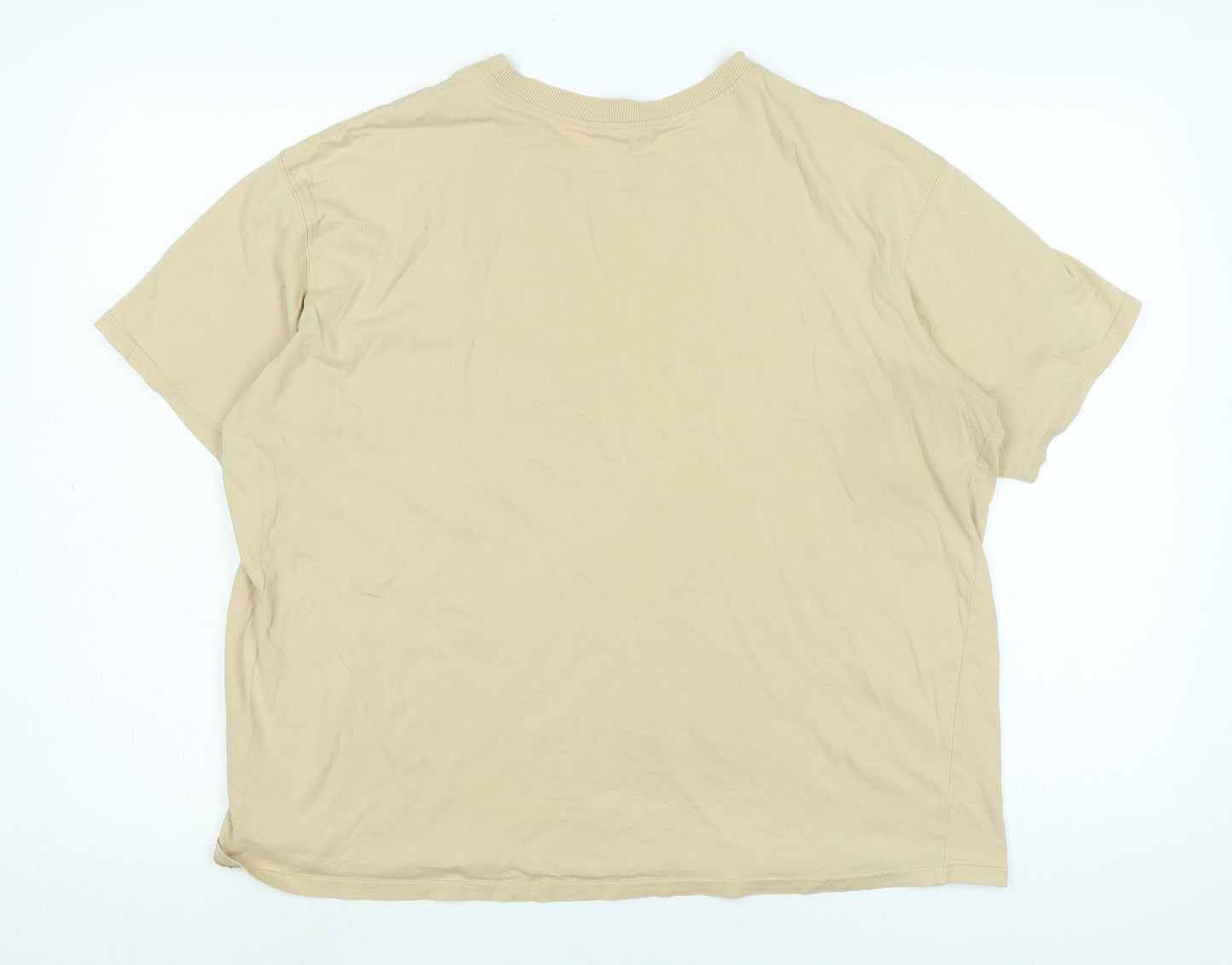 Womens UK Size M Divided Beige Basic T-Shirt