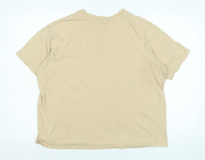 Womens UK Size M Divided Beige Basic T-Shirt