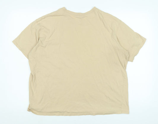 Womens UK Size M Divided Beige Basic T-Shirt