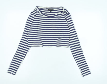 Womens UK Size 12 Topshop Blue Basic T-Shirt