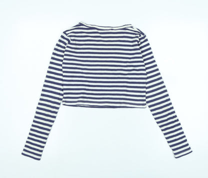 Womens UK Size 12 Topshop Blue Basic T-Shirt