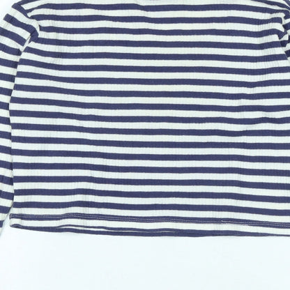 Womens UK Size 12 Topshop Blue Basic T-Shirt