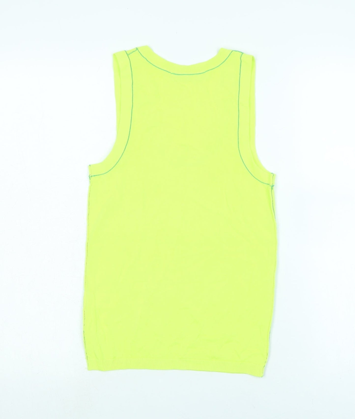 Womens UK Size S Zara Green Basic Tank