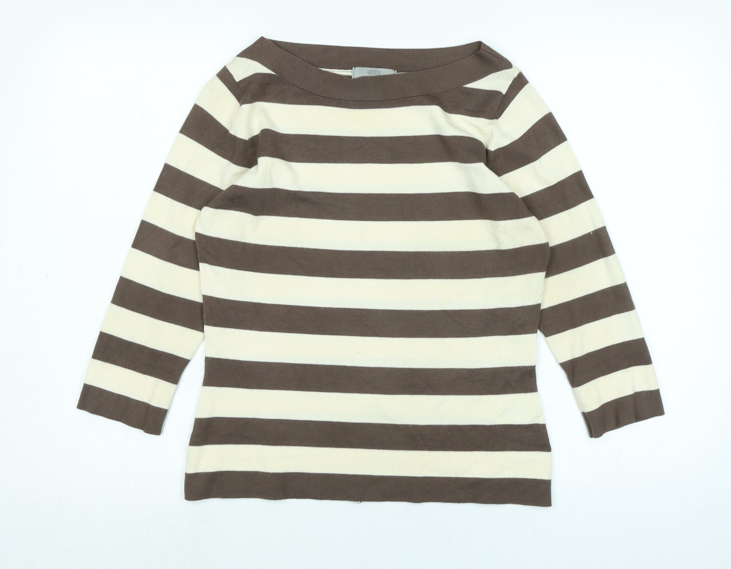 Womens UK Size 14 Marks and Spencer Brown Pullover Jumper