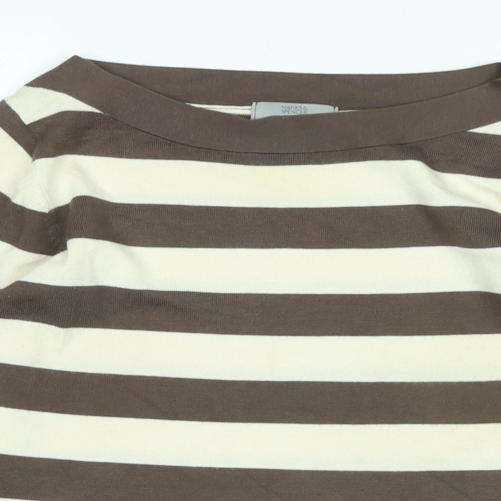 Womens UK Size 14 Marks and Spencer Brown Pullover Jumper