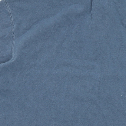 Marks and Spencer Mens Blue Cotton Blend Polo Size XL Collared - Blue Harbour / vintage
