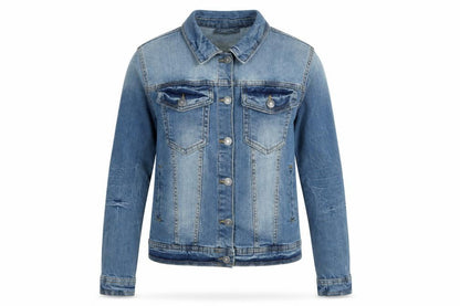 Womens UK Size 12 b.young Blue Biker Coat