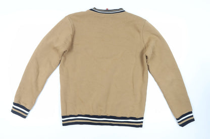 Squad Mens Beige Polyester Pullover Sweatshirt Size M
