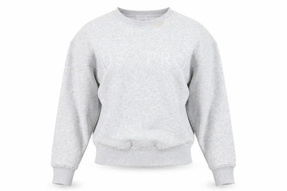 USA Pro Womens Grey Cotton Pullover Sweatshirt Size 8 Pullover - Logo