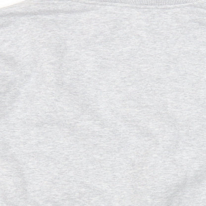 USA Pro Womens Grey Cotton Pullover Sweatshirt Size 8 Pullover - Logo