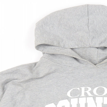 Girl Knows All Womens Grey Cotton Pullover Hoodie Size M Pullover - Cross Country