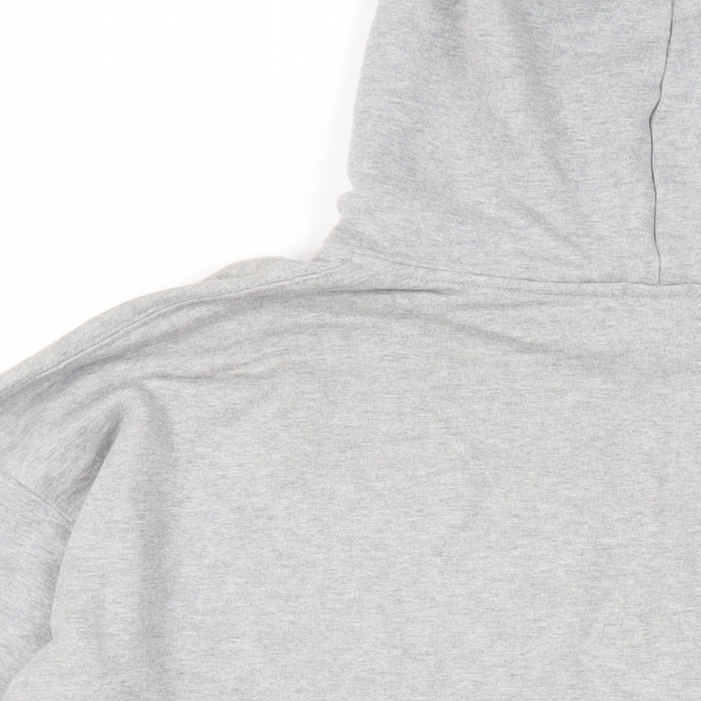 Girl Knows All Womens Grey Cotton Pullover Hoodie Size M Pullover - Cross Country