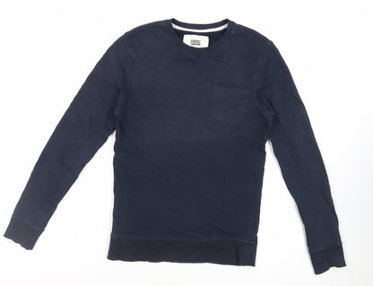 Mens UK Size S Fabric Blue Pullover Sweatshirt