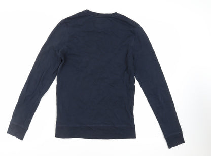 Mens UK Size S Fabric Blue Pullover Sweatshirt