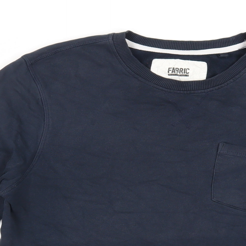 Mens UK Size S Fabric Blue Pullover Sweatshirt