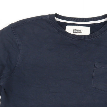 Mens UK Size S Fabric Blue Pullover Sweatshirt