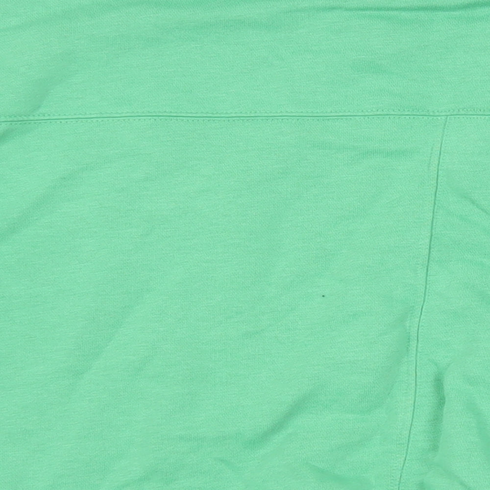 Topshop Womens Green Cotton Pullover Sweatshirt Size S Pullover