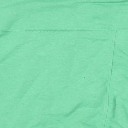 Topshop Womens Green Cotton Pullover Sweatshirt Size S Pullover