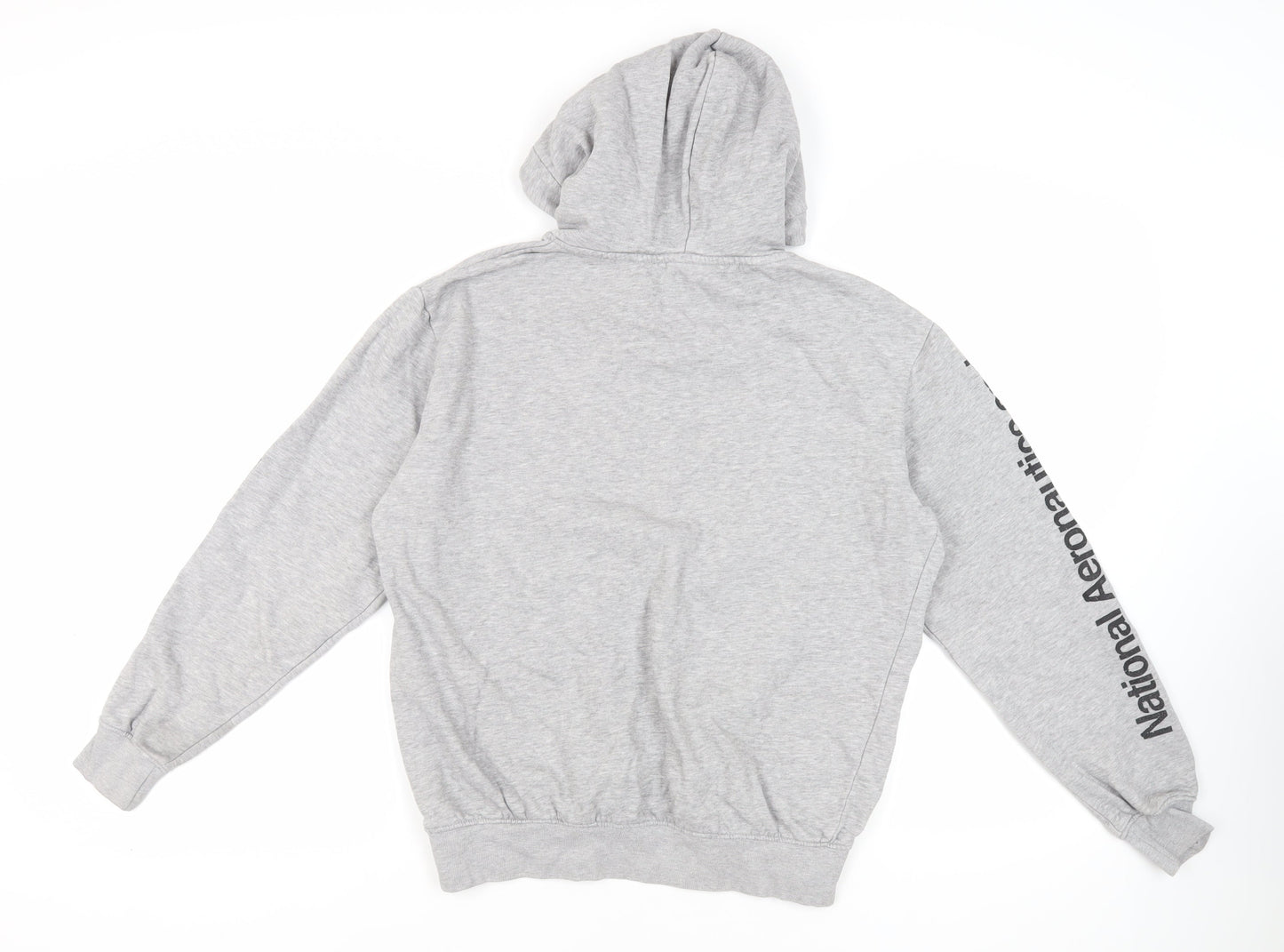 H&M Womens Grey Cotton Pullover Hoodie Size S Pullover - NASA