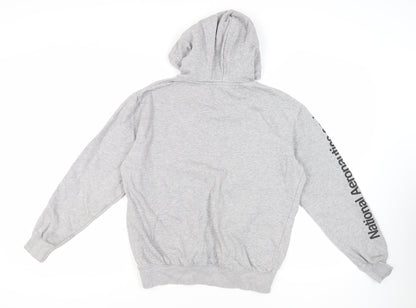 H&M Womens Grey Cotton Pullover Hoodie Size S Pullover - NASA