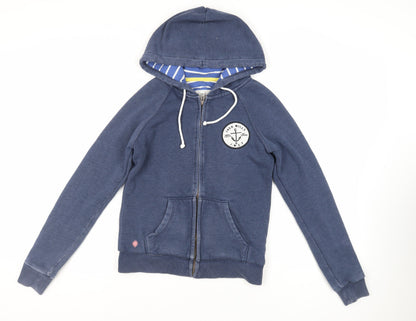 Womens UK Size 10 Jack Wills Blue Full Zip Hoodie