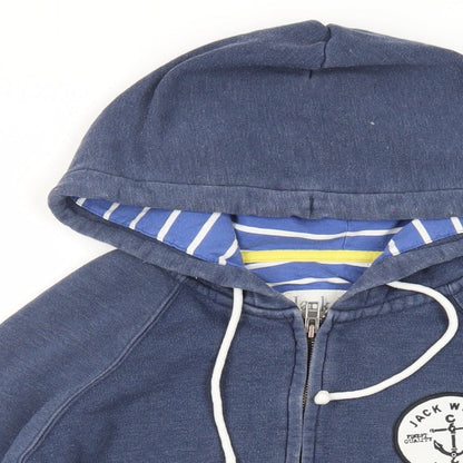 Womens UK Size 10 Jack Wills Blue Full Zip Hoodie