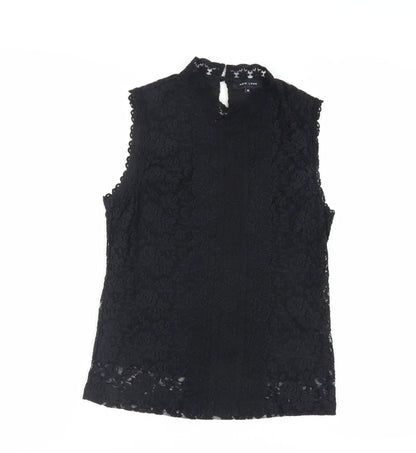 Womens UK Size 10 New Look Black Basic Blouse