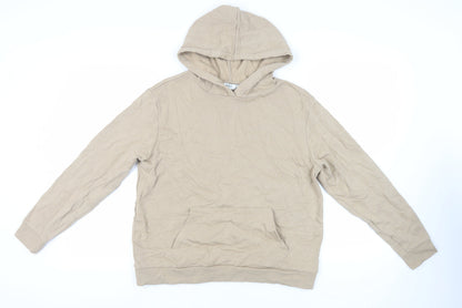 Mens UK Size M Marks and Spencer Beige Pullover Hoodie