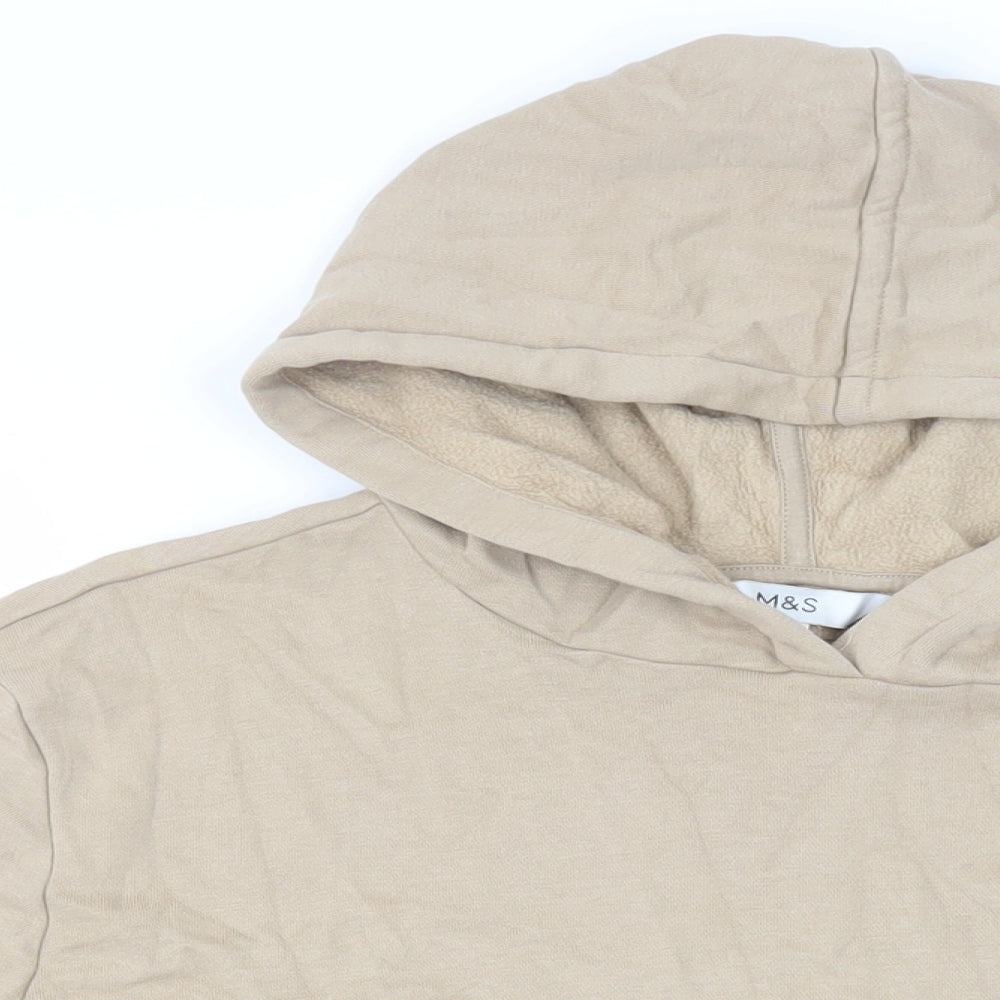 Mens UK Size M Marks and Spencer Beige Pullover Hoodie