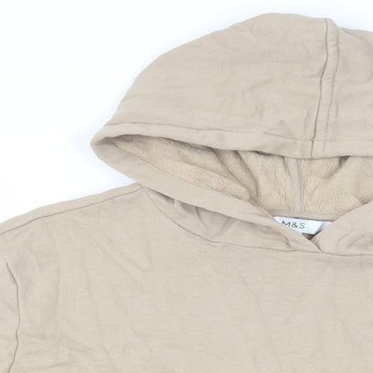 Mens UK Size M Marks and Spencer Beige Pullover Hoodie