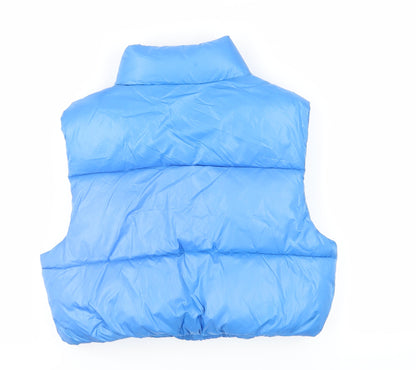 Womens UK Size S Bershka Blue Gilet