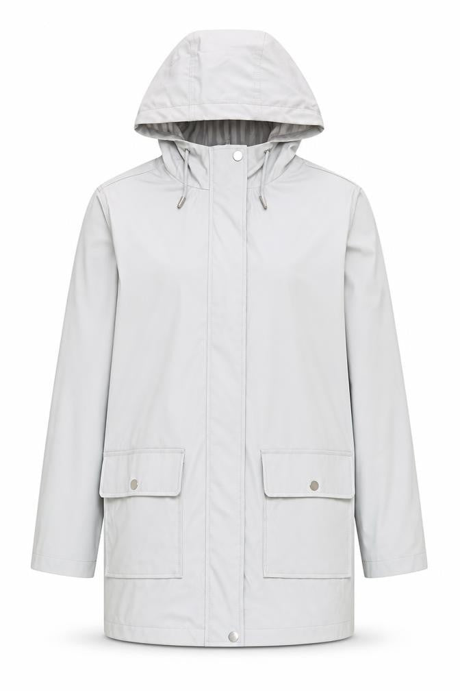 Womens UK Size 10 Dorothy Perkins Grey Rain Coat