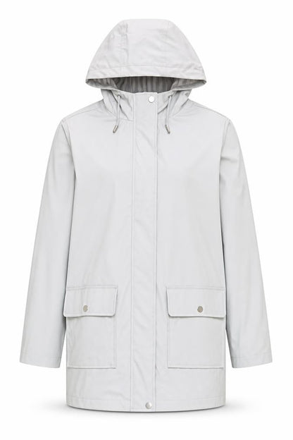 Womens UK Size 10 Dorothy Perkins Grey Rain Coat