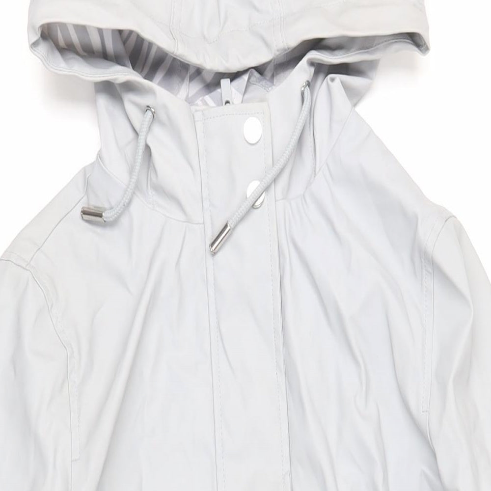 Womens UK Size 10 Dorothy Perkins Grey Rain Coat