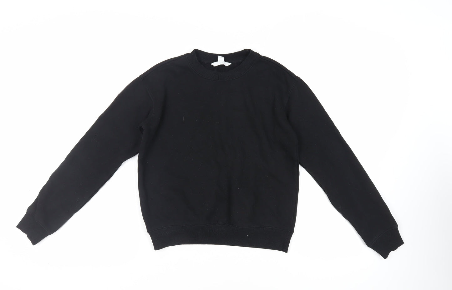 H&M Womens Black Cotton Pullover Sweatshirt Size XS Pullover