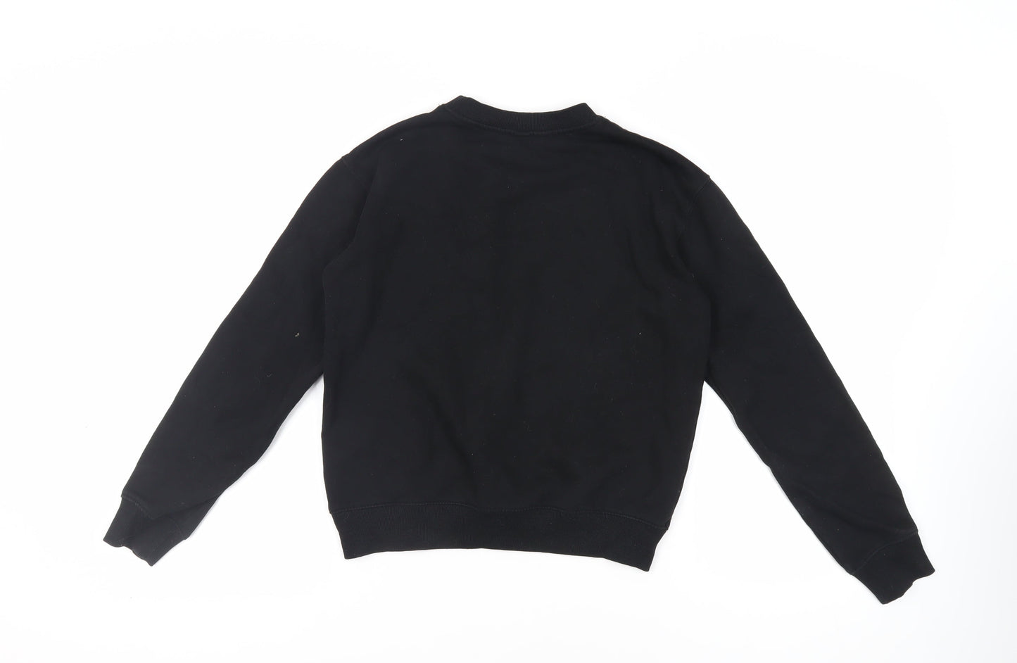 H&M Womens Black Cotton Pullover Sweatshirt Size XS Pullover