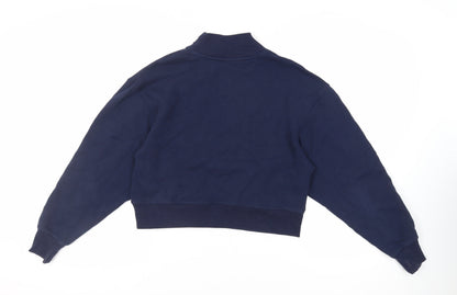 GOODMOVE Womens Blue Cotton Pullover Sweatshirt Size 10 Pullover