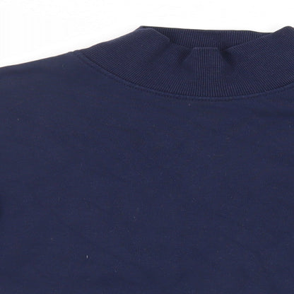 GOODMOVE Womens Blue Cotton Pullover Sweatshirt Size 10 Pullover