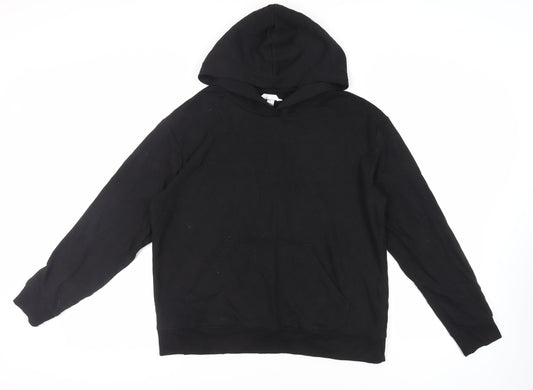 Mens UK Size L H&M Black Pullover Hoodie