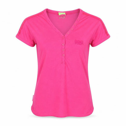 Womens UK Size 12 Lonsdale Pink Basic T-Shirt