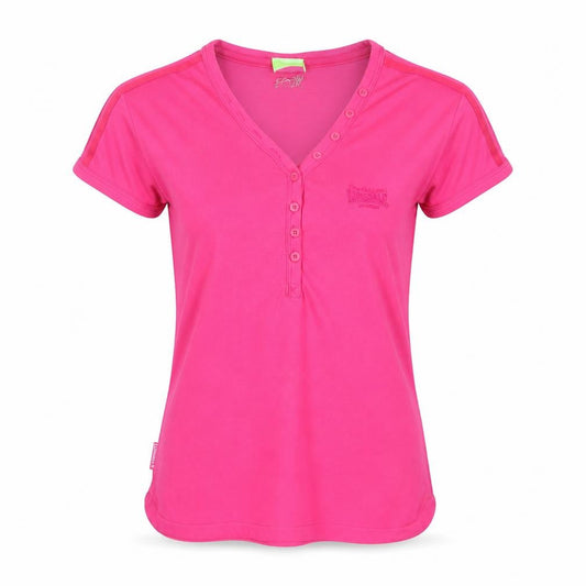 Womens UK Size 12 Lonsdale Pink Basic T-Shirt